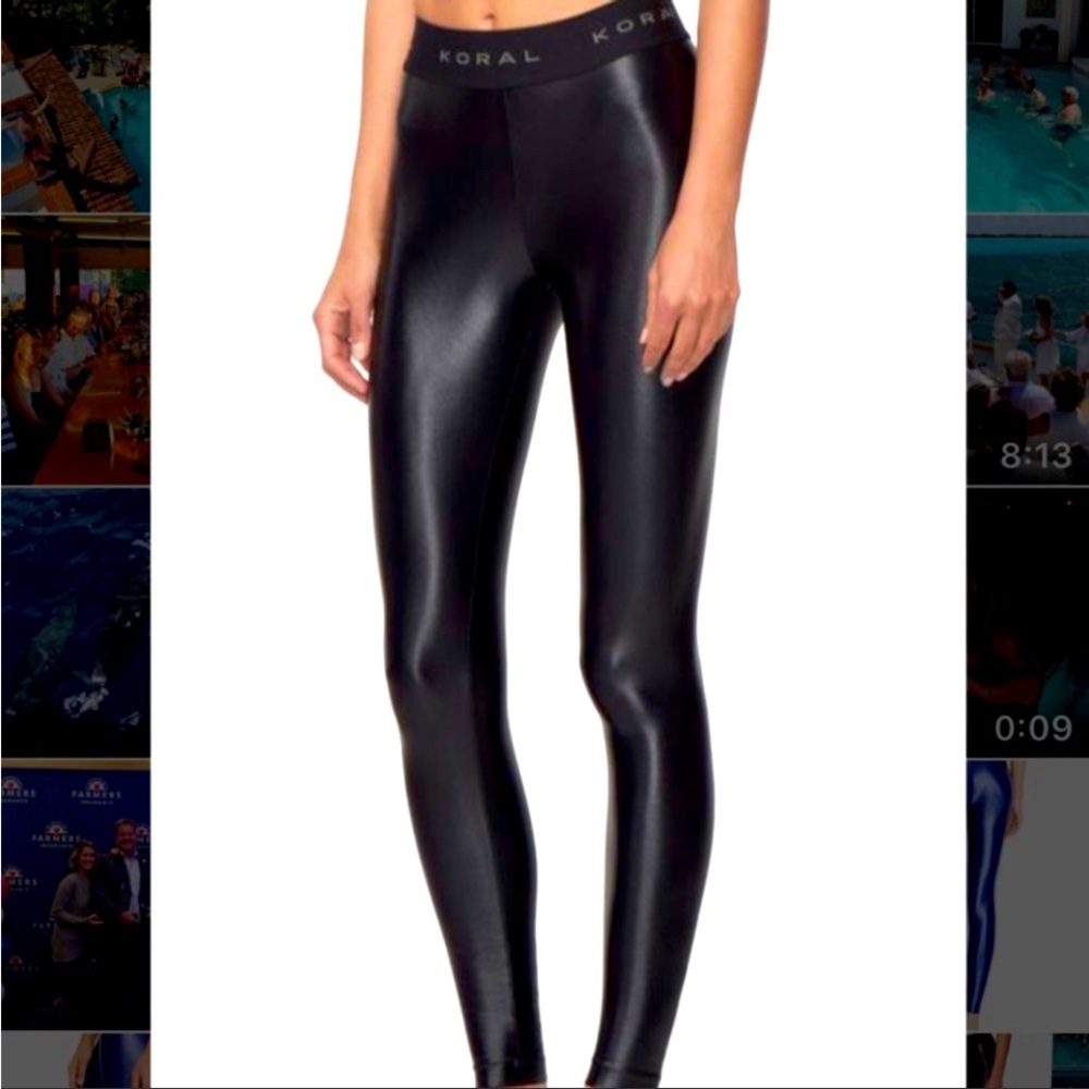 Faux leather leggings